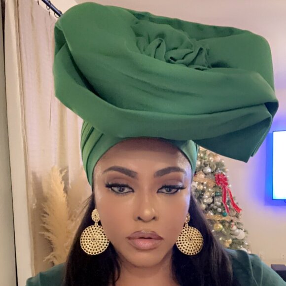 HANDMADE OVERSIZED Ireti Bloom TURBAN - Picture 8 of 11